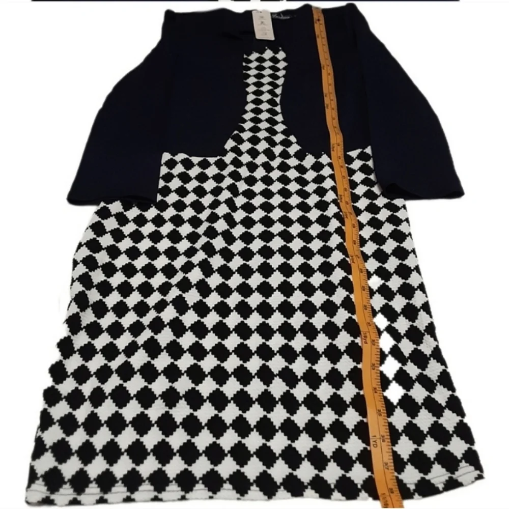 Houndstooth Formal Dress With Jacket - Picture 14 of 15